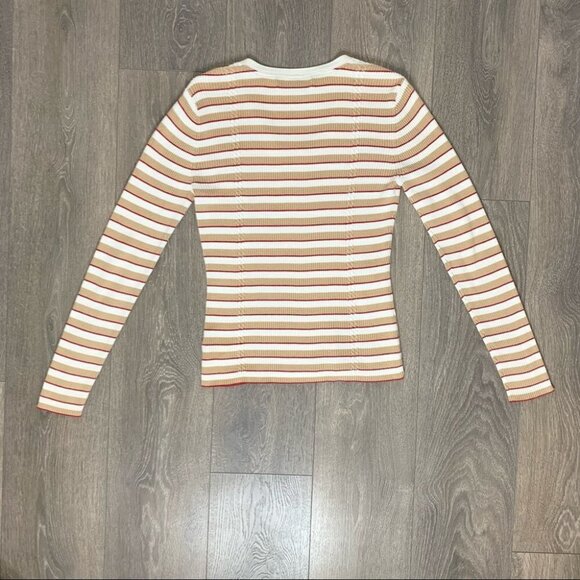 Tommy Hilfiger Women's Stripe Sweater V-neck Pullover  Vintage 2000s Preppy - Picture 15 of 16